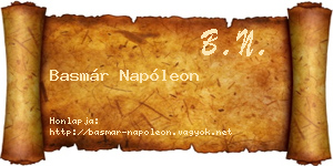 Basmár Napóleon névjegykártya